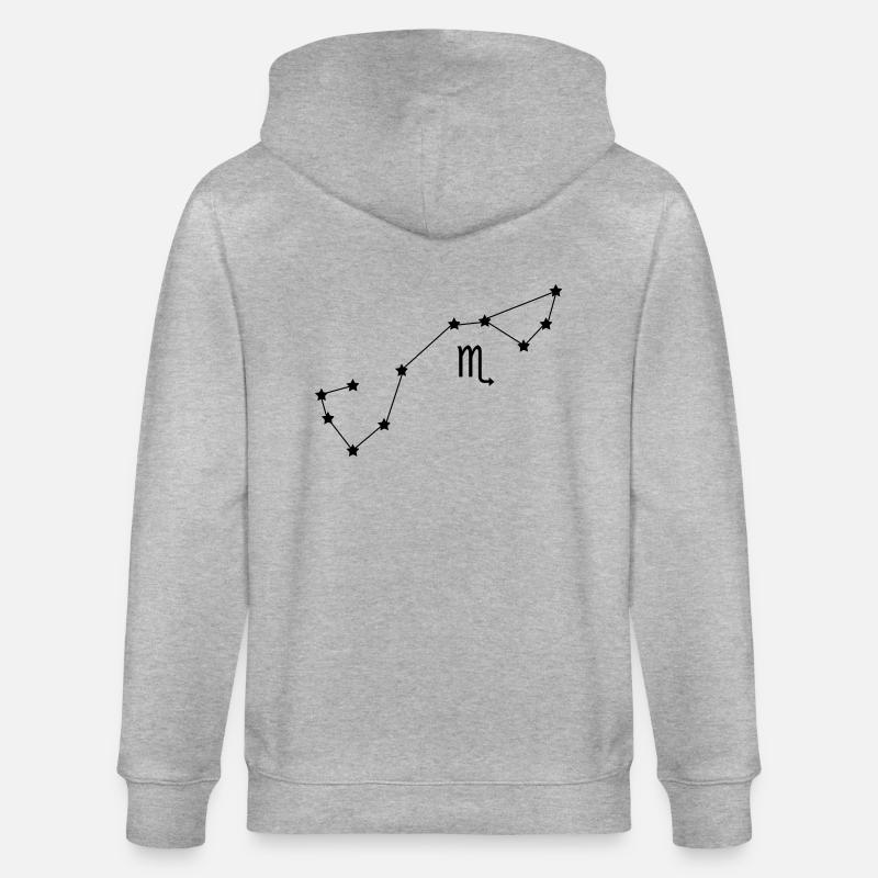 Sternbild Skorpion Sternzeichen - Stanley/Stella Unisex Bio-Kapuzenjacke CULTIVATOR  - Grau meliert
