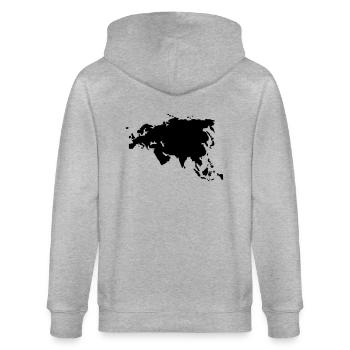 Eurasien - Stanley/Stella Unisex Bio-Kapuzenjacke CULTIVATOR  - Grau meliert - Hinten - Luana (180cm)