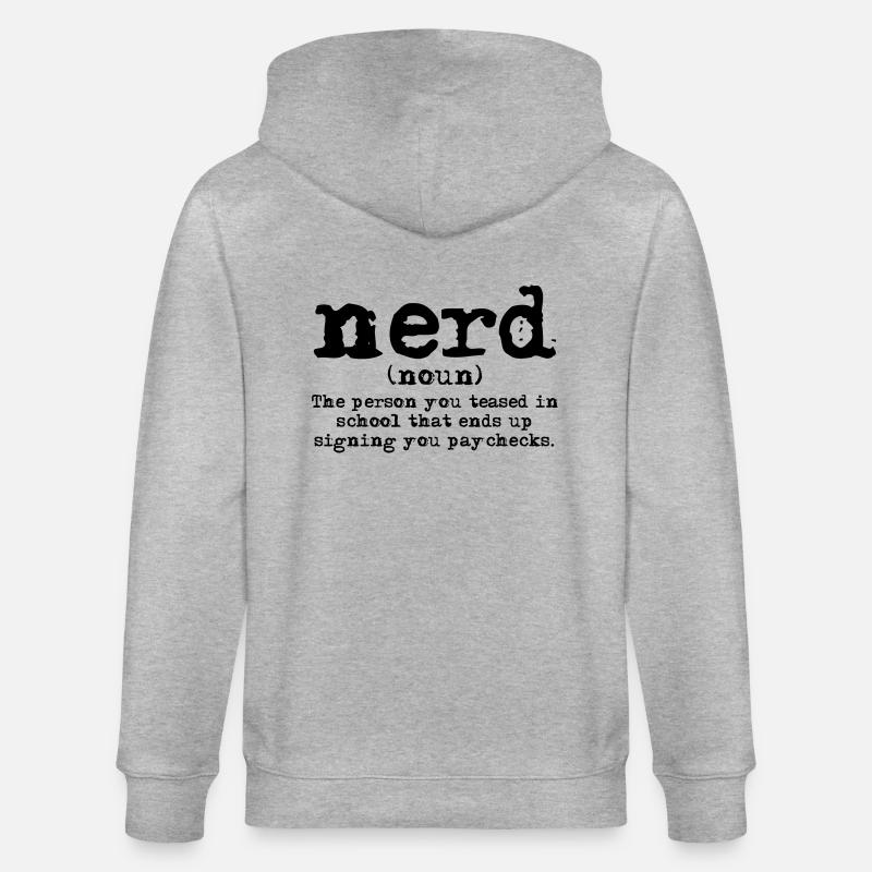 Nerd Definition - Stanley/Stella Unisex Bio-Kapuzenjacke CULTIVATOR  - Grau meliert