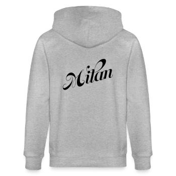 Milan - Stanley/Stella Unisex Bio-Kapuzenjacke CULTIVATOR  - Grau meliert - Hinten - Luana (180cm)