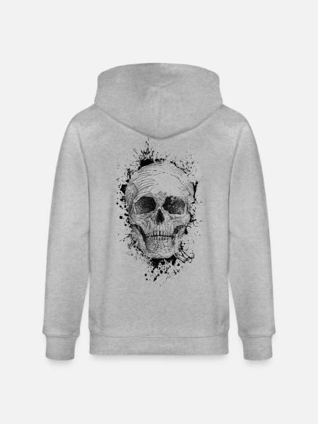 Crâne - Veste à capuche bio CULTIVATOR Stanley/Stella Unisexe - gris chiné