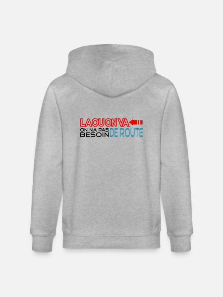 la ou on va - Veste à capuche bio CULTIVATOR Stanley/Stella Unisexe - gris chiné