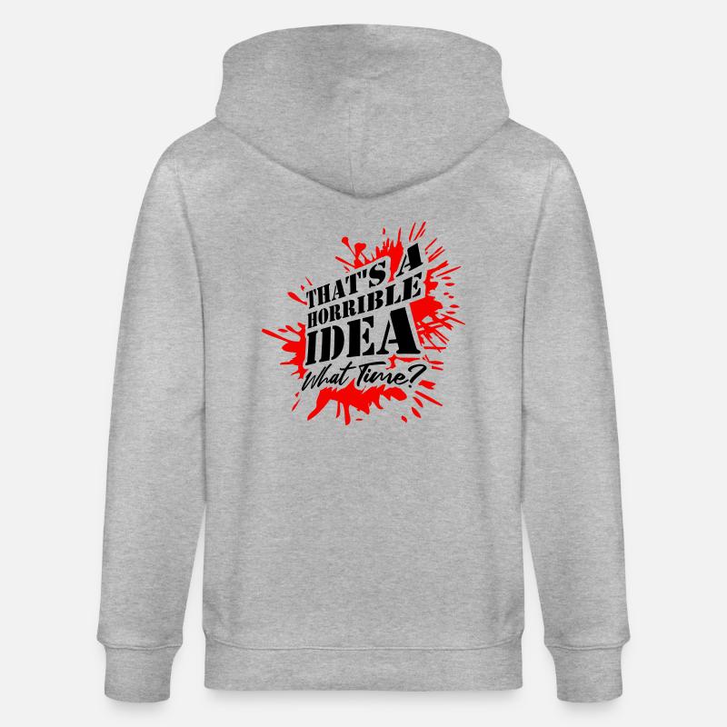 C’est une idée horrible - Veste à capuche bio CULTIVATOR Stanley/Stella Unisexe - gris chiné