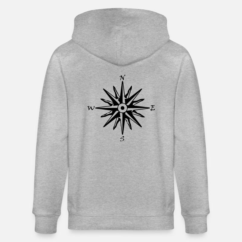 compassrose - Stanley/Stella Unisex Bio-Kapuzenjacke CULTIVATOR  - Grau meliert