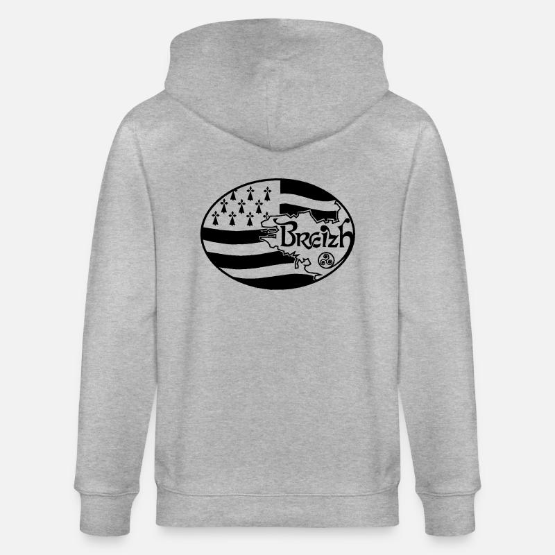 Oval Britannien - Stanley/Stella Unisex Bio-Kapuzenjacke CULTIVATOR - Grau meliert
