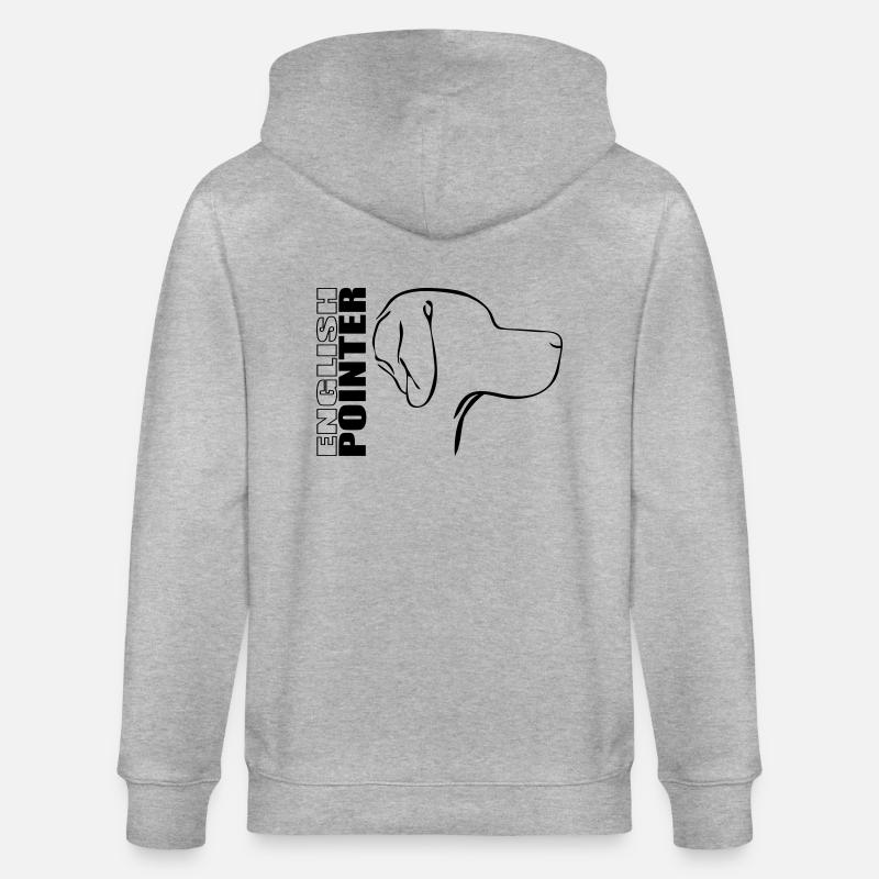 ENGLISH POINTER PROFIL - Stanley/Stella Unisex Bio-Kapuzenjacke CULTIVATOR  - Grau meliert
