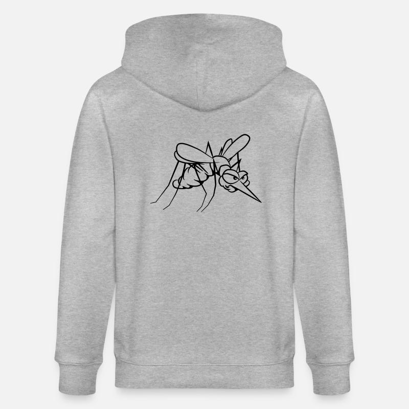 Mücke agro witzig - Stanley/Stella Unisex Bio-Kapuzenjacke CULTIVATOR  - Grau meliert