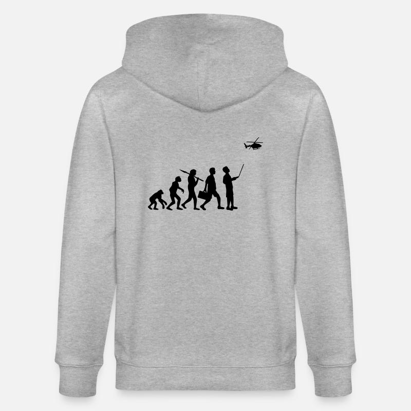 Hélicoptère modèle Evolution distance contrôlée - Veste à capuche bio CULTIVATOR Stanley/Stella Unisexe - gris chiné