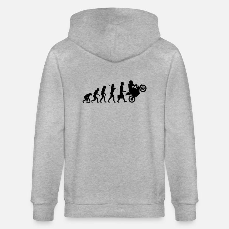 Evolution Motard - Veste à capuche bio CULTIVATOR Stanley/Stella Unisexe - gris chiné