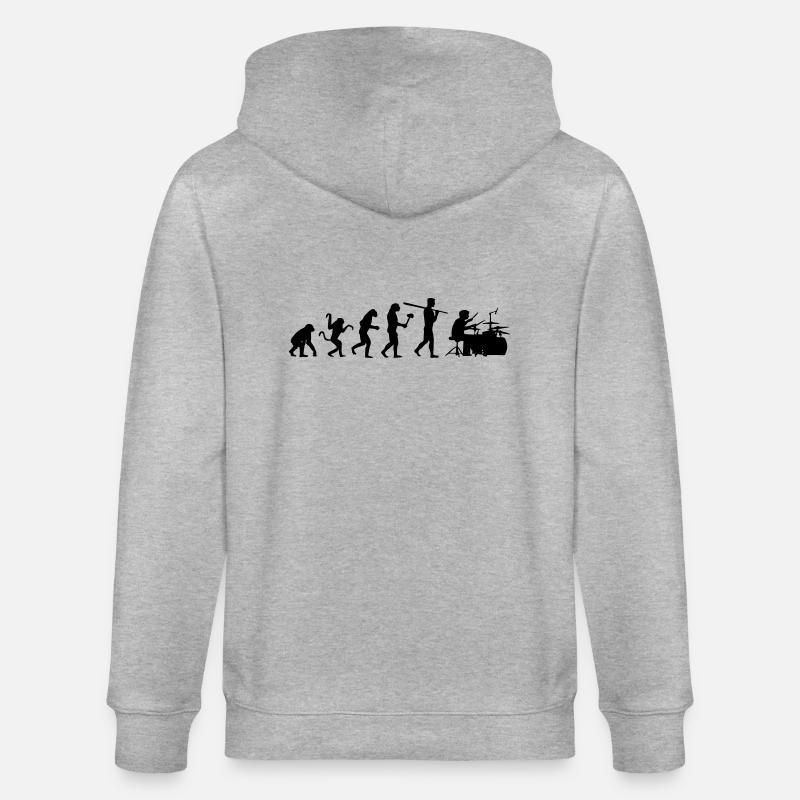 ÉVOLUTION DE LA MUSIQUE ! - Veste à capuche bio CULTIVATOR Stanley/Stella Unisexe - gris chiné