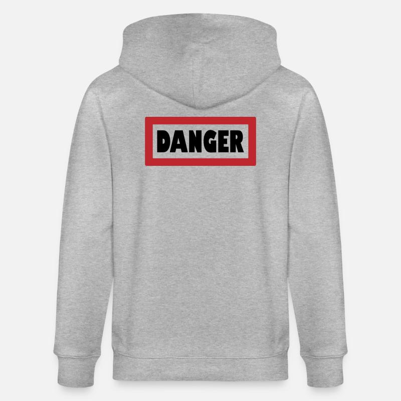 Avertissement : Élégamment dangereux - Veste à capuche bio CULTIVATOR Stanley/Stella Unisexe - gris chiné