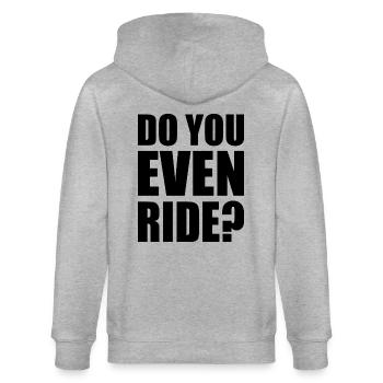 Do you even ride - Veste à capuche bio CULTIVATOR Stanley/Stella Unisexe - gris chiné - Dos - Luana (180cm)