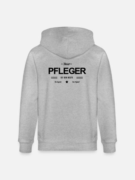 Bester Pfleger - Stanley/Stella Unisex Bio-Kapuzenjacke CULTIVATOR - Grau meliert
