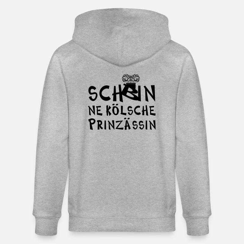 kölsche Prinzessin - Stanley/Stella Unisex Bio-Kapuzenjacke CULTIVATOR  - Grau meliert