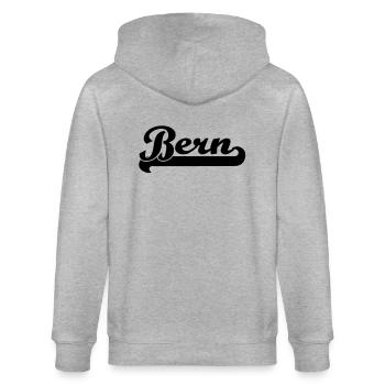 bern writing - Stanley/Stella CULTIVATOR  Unisex Organic Hooded Jacket - heather grey - Back - Luana (180cm)