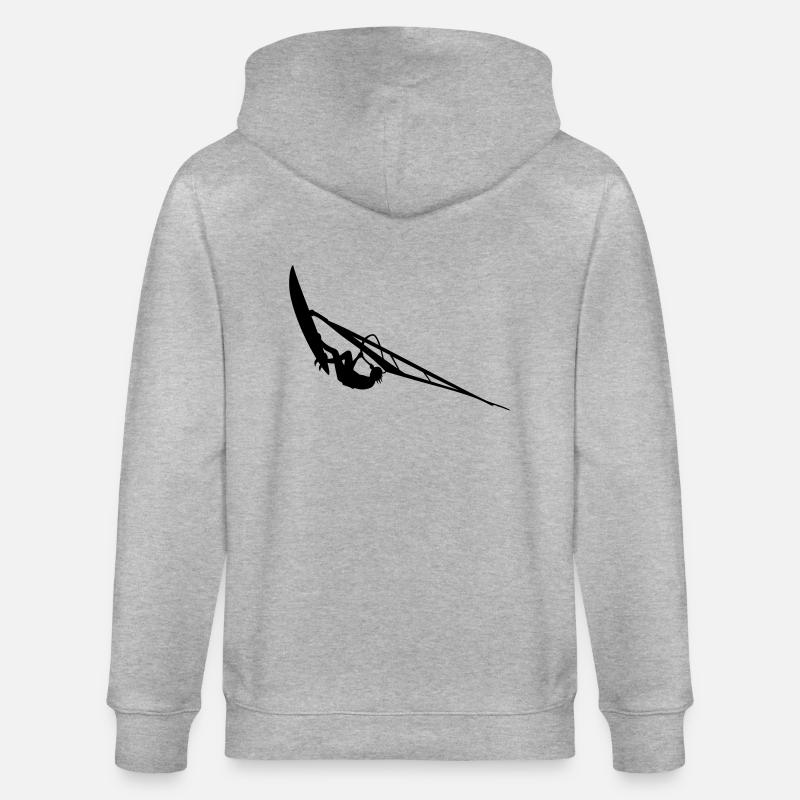 Windsurfer - Stanley/Stella Unisex Bio-Kapuzenjacke CULTIVATOR  - Grau meliert