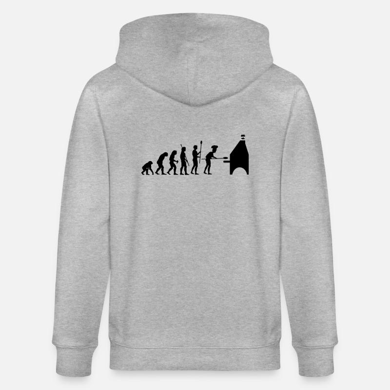 evolution pizza - Veste à capuche bio CULTIVATOR Stanley/Stella Unisexe - gris chiné