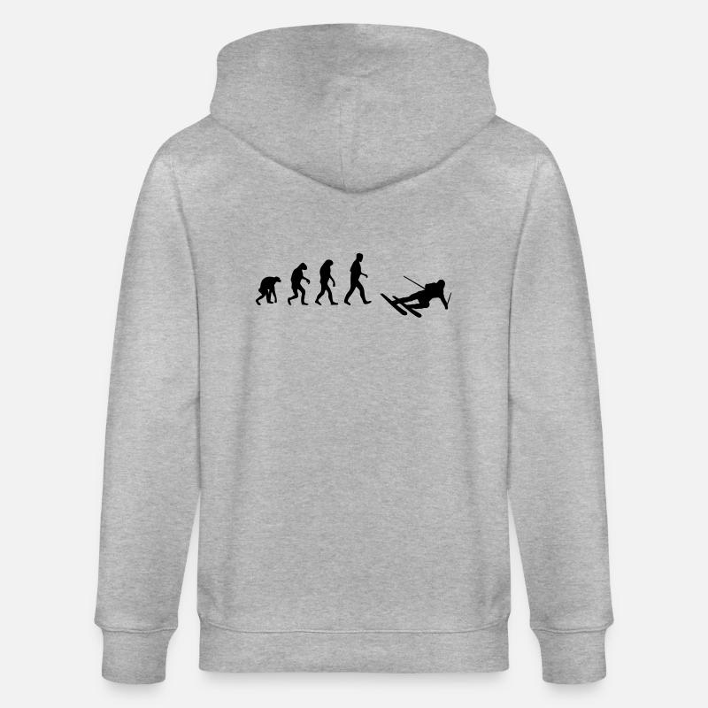 ski evolution - Stanley/Stella CULTIVATOR  Unisex Organic Hooded Jacket - heather grey