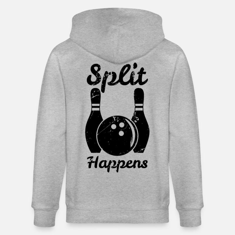 Jeu de mots de bowling - Veste à capuche bio CULTIVATOR Stanley/Stella Unisexe - gris chiné