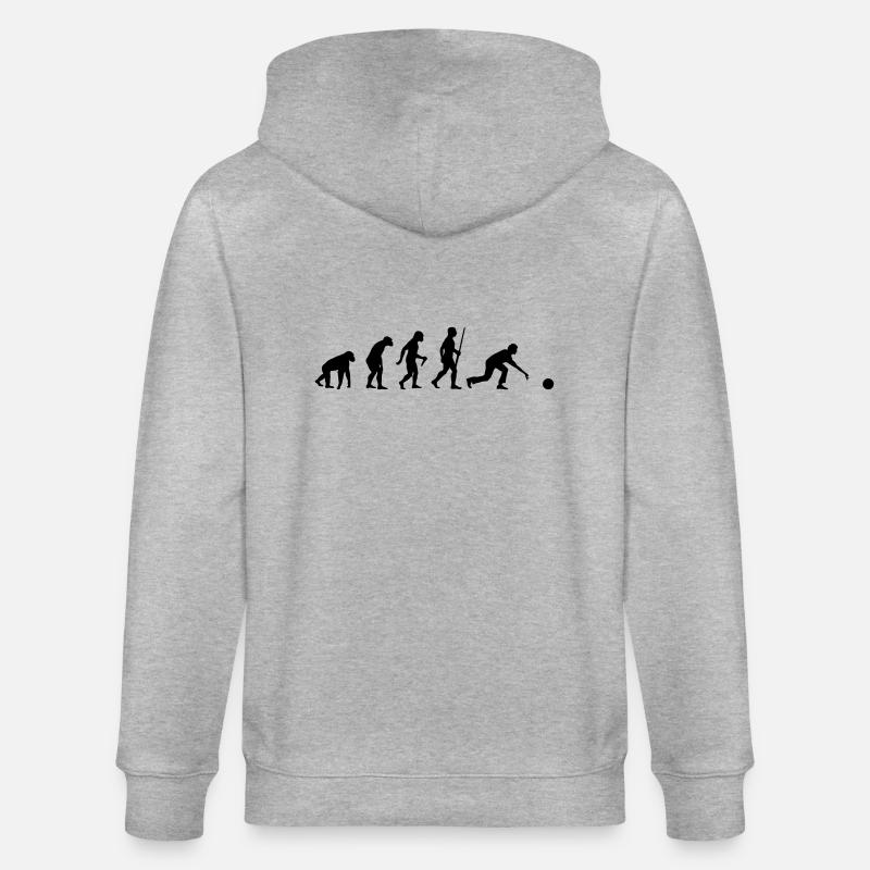 L'évolution du bowling - Veste à capuche bio CULTIVATOR Stanley/Stella Unisexe - gris chiné