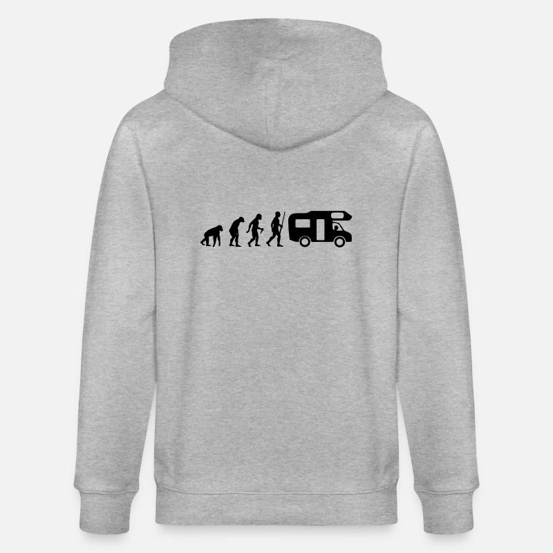 Camper Evolution - Stanley/Stella Unisex Bio-Kapuzenjacke CULTIVATOR  - Grau meliert