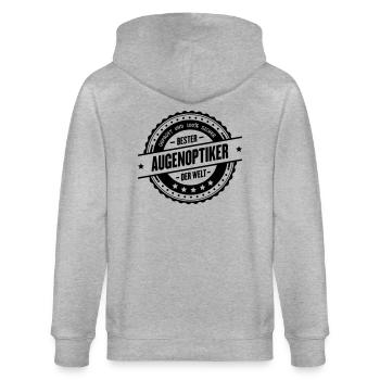 Bester Augenoptiker - Stanley/Stella Unisex Bio-Kapuzenjacke CULTIVATOR  - Grau meliert - Hinten - Luana (180cm)