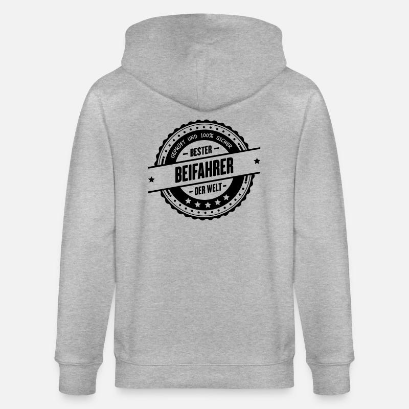Bester Beifahrer - Stanley/Stella Unisex Bio-Kapuzenjacke CULTIVATOR  - Grau meliert