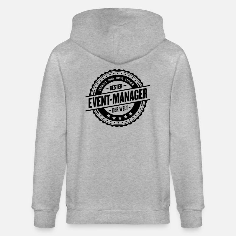 Bester Event-Manager - Stanley/Stella Unisex Bio-Kapuzenjacke CULTIVATOR  - Grau meliert