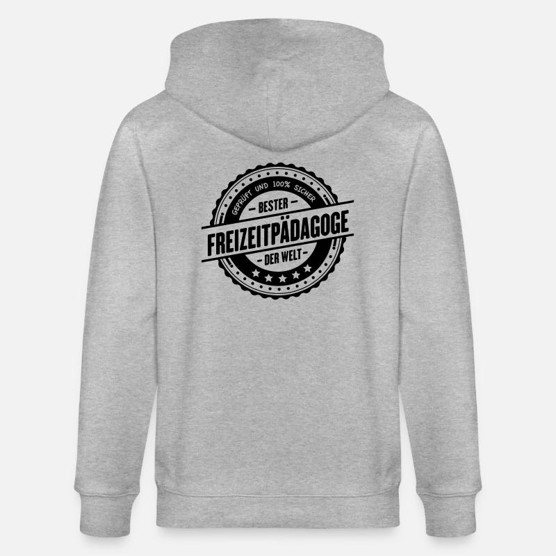 Bester Freizeitpädagoge - Stanley/Stella Unisex Bio-Kapuzenjacke CULTIVATOR  - Grau meliert