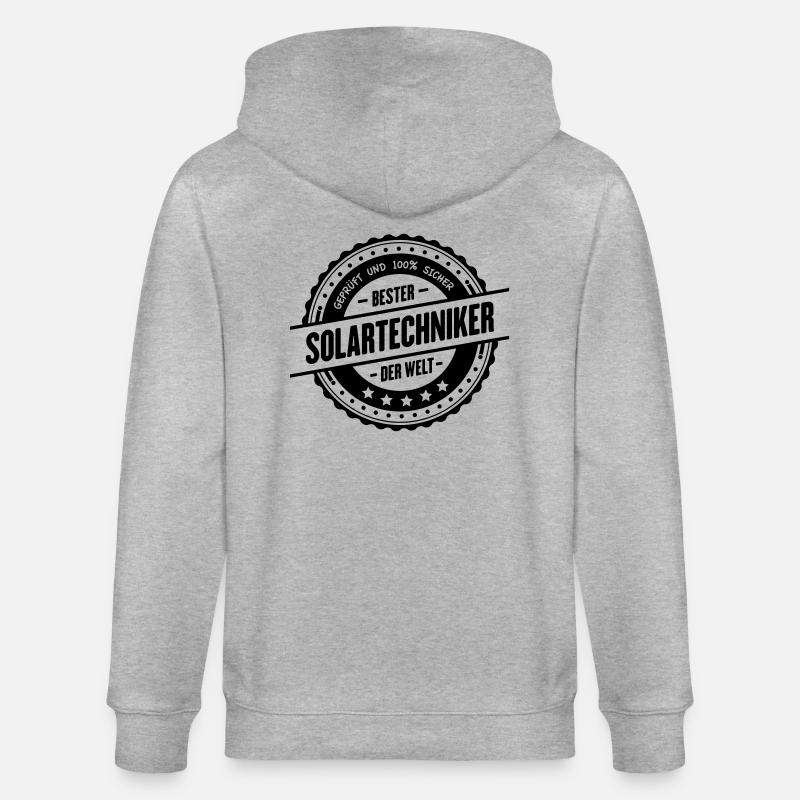 Bester Solartechniker - Stanley/Stella Unisex Bio-Kapuzenjacke CULTIVATOR  - Grau meliert