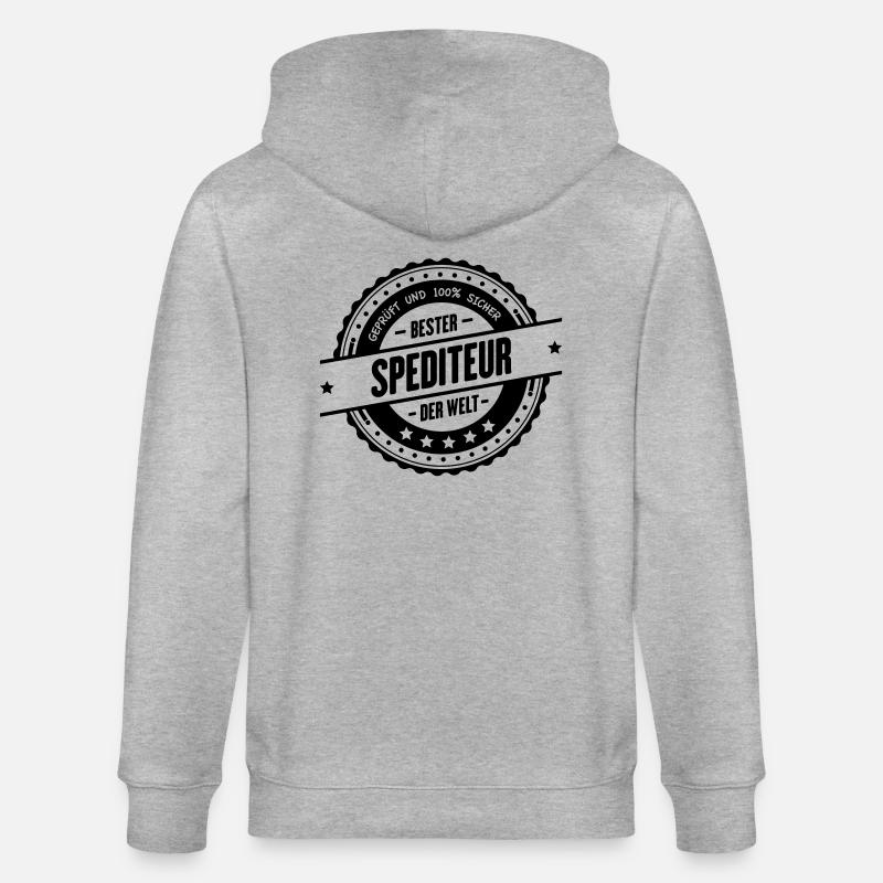 Bester Spediteur - Stanley/Stella Unisex Bio-Kapuzenjacke CULTIVATOR  - Grau meliert