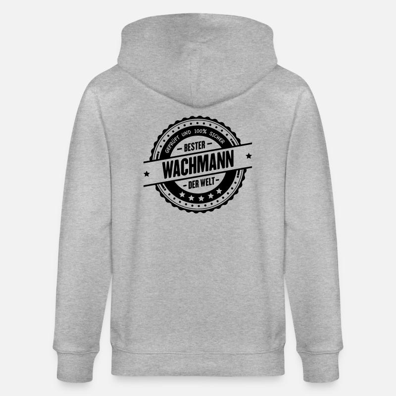 Bester Wachmann - Stanley/Stella Unisex Bio-Kapuzenjacke CULTIVATOR  - Grau meliert
