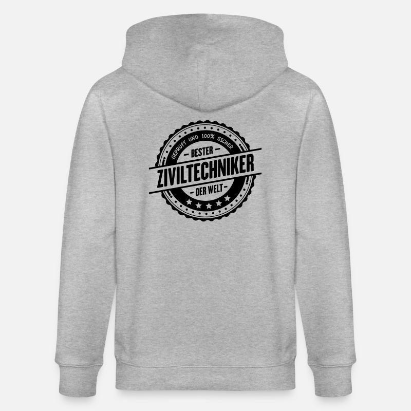Bester Ziviltechniker - Stanley/Stella Unisex Bio-Kapuzenjacke CULTIVATOR  - Grau meliert
