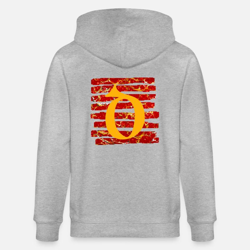 stripes e 232 d - Stanley/Stella CULTIVATOR  Unisex Organic Hooded Jacket - heather grey