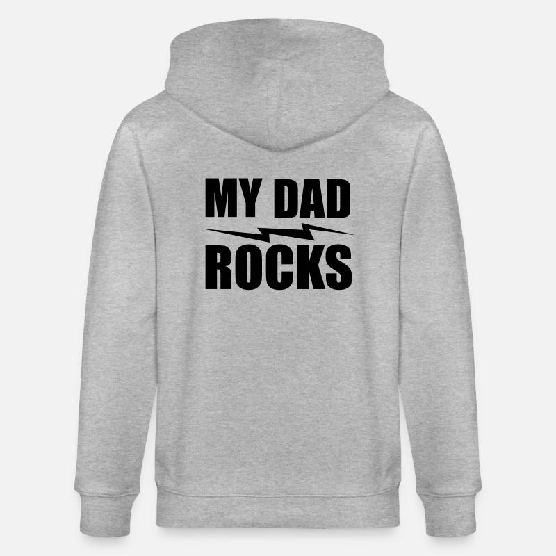 my dad rocks - Stanley/Stella Unisex Bio-Kapuzenjacke CULTIVATOR - Grau meliert
