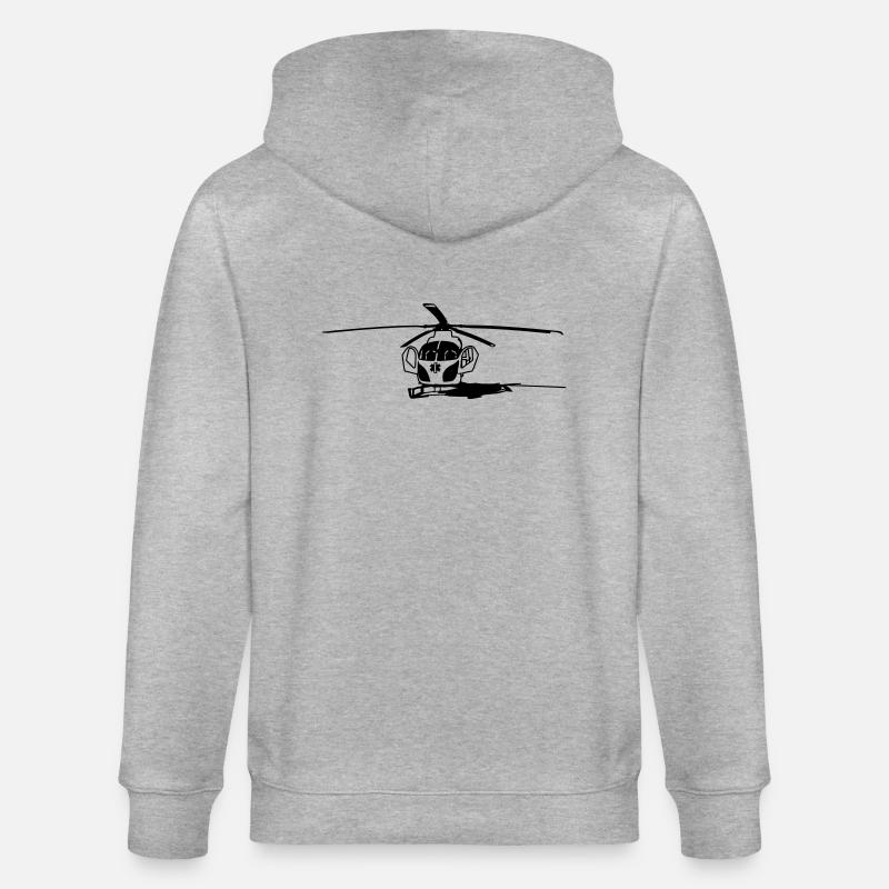 Hélicoptère hélicoptère terrestre - Veste à capuche bio CULTIVATOR Stanley/Stella Unisexe - gris chiné