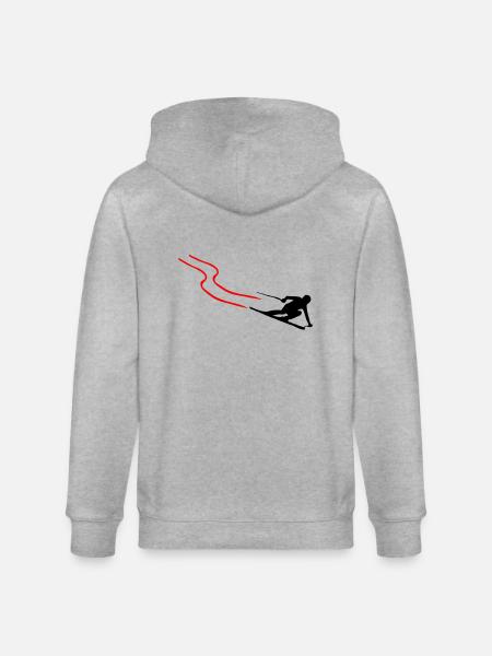 ski - Stanley/Stella Unisex Bio-Kapuzenjacke CULTIVATOR  - Grau meliert