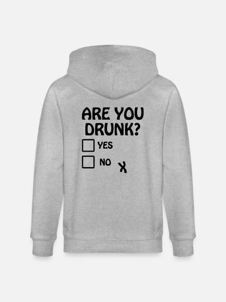 Are you drunk? - Stanley/Stella CULTIVATOR  Unisex Organic Hooded Jacket - heather grey