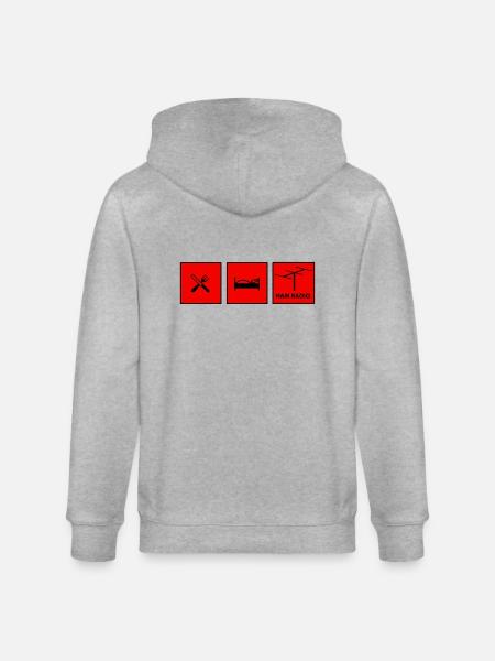 Amateurfunk - Stanley/Stella Unisex Bio-Kapuzenjacke CULTIVATOR - Grau meliert