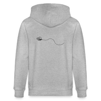 biene_1c - Veste à capuche bio CULTIVATOR Stanley/Stella Unisexe - gris chiné - Dos - Luana (180cm)