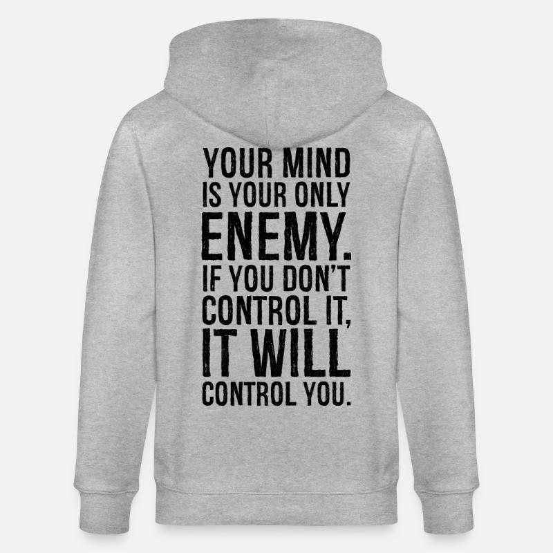your mind is your only enemy - Stanley/Stella Unisex Bio-Kapuzenjacke CULTIVATOR  - Grau meliert