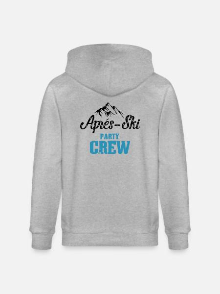 apres skiparty crew - Stanley/Stella Unisex Bio-Kapuzenjacke CULTIVATOR  - Grau meliert