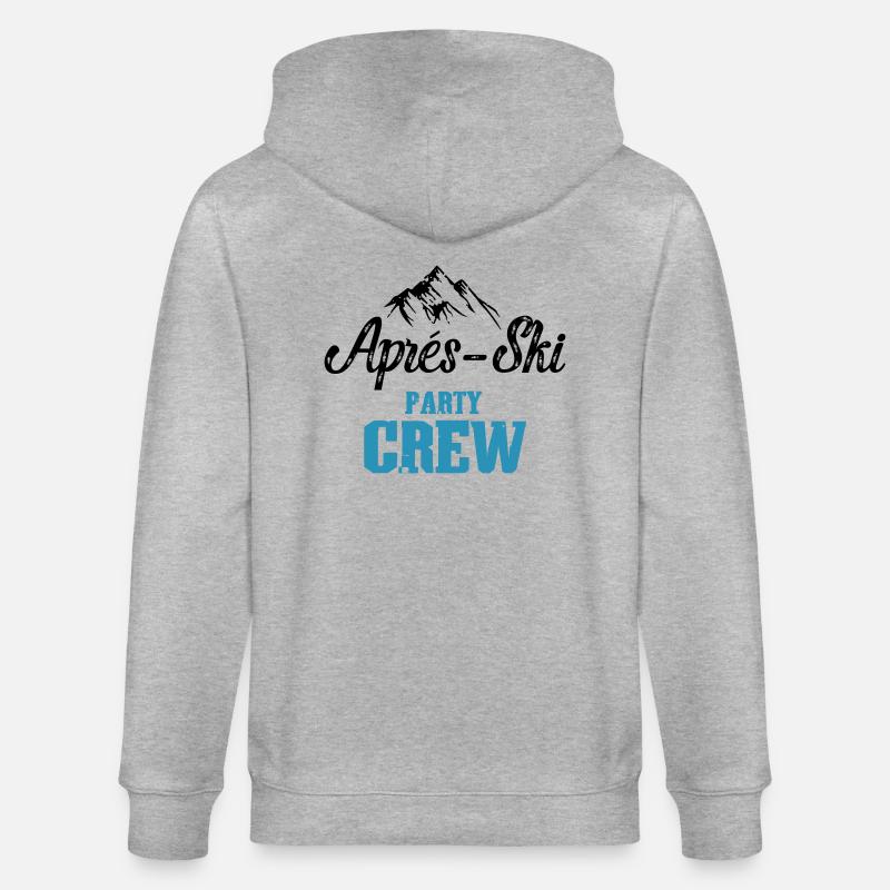 apres skiparty crew - Stanley/Stella Unisex Bio-Kapuzenjacke CULTIVATOR  - Grau meliert