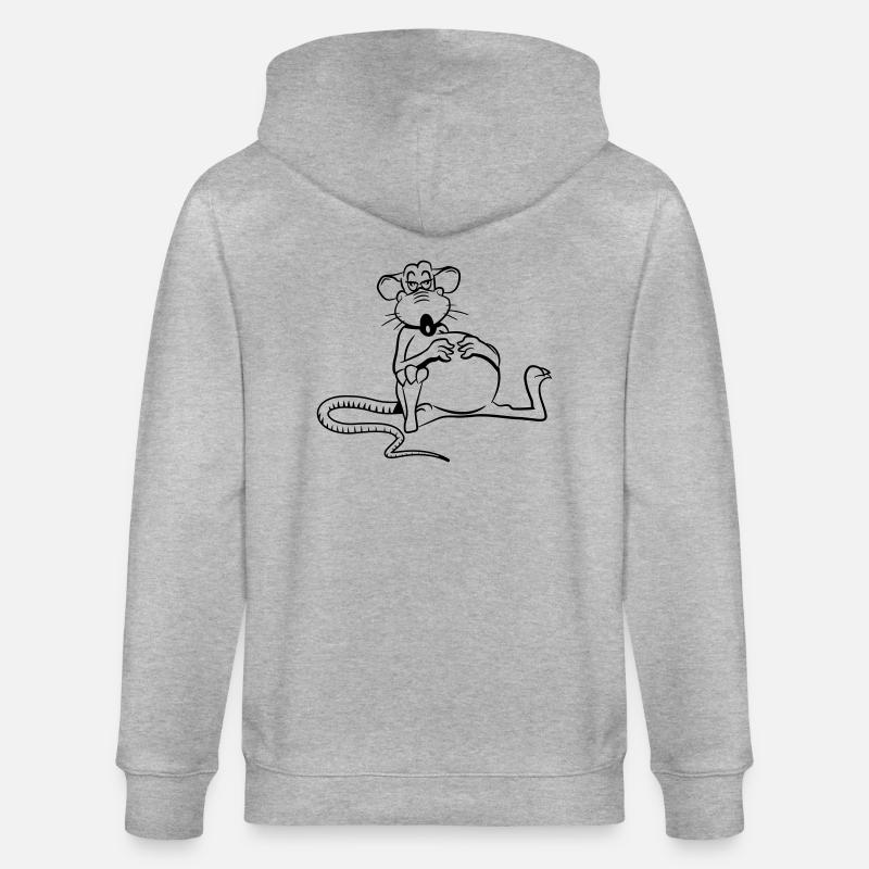 ratte satt müde - Stanley/Stella Unisex Bio-Kapuzenjacke CULTIVATOR  - Grau meliert