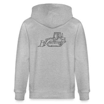 Bulldozer - Stanley/Stella CULTIVATOR  Unisex Organic Hooded Jacket - heather grey - Back - Luana (180cm)