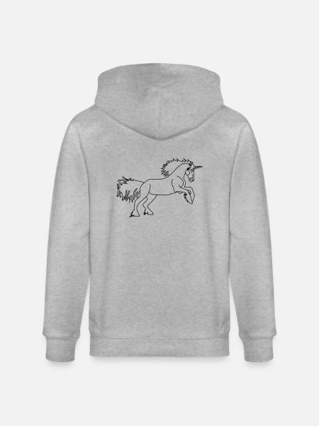 DAS Einhorn - Stanley/Stella Unisex Bio-Kapuzenjacke CULTIVATOR - Grau meliert