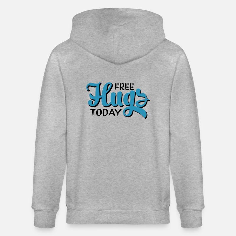free hugs - Stanley/Stella Unisex Bio-Kapuzenjacke CULTIVATOR  - Grau meliert