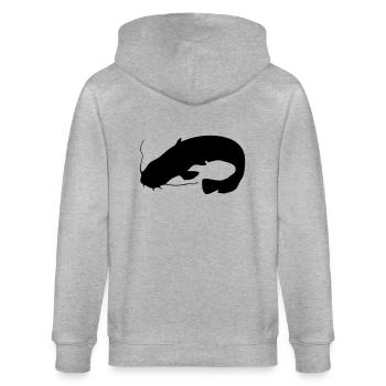 Wels - Stanley/Stella Unisex Bio-Kapuzenjacke CULTIVATOR  - Grau meliert - Hinten - Luana (180cm)
