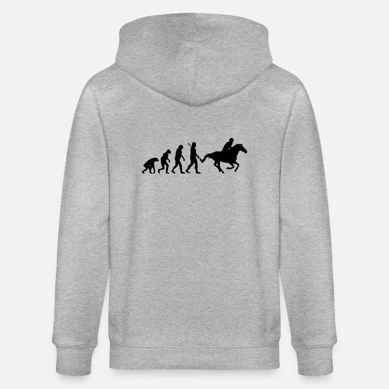 Evolution Reiten - Stanley/Stella Unisex Bio-Kapuzenjacke CULTIVATOR  - Grau meliert