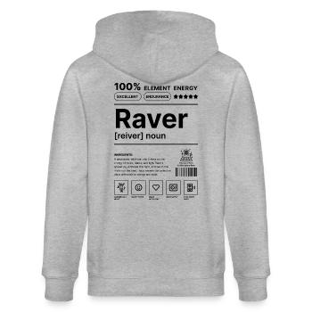 Raver-Lebensstil - Stanley/Stella Unisex Bio-Kapuzenjacke CULTIVATOR  - Grau meliert - Hinten - Luana (180cm)